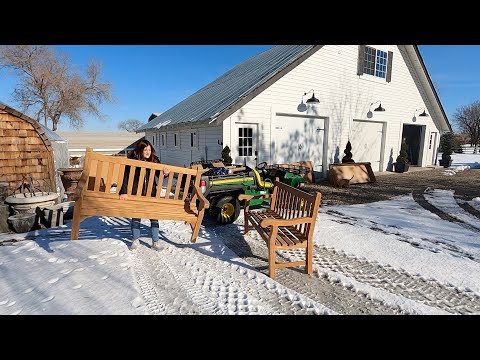 Unboxing 4 Gorgeous Teak Benches!!!