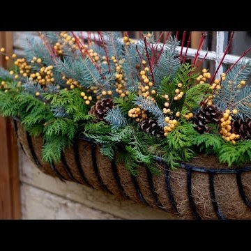 Winter Window Baskets