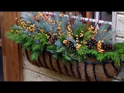 Winter Window Baskets