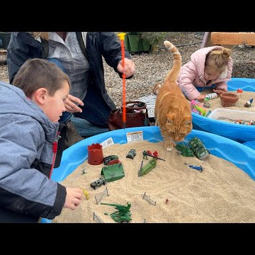 Sand Boxes in the Greenhouse & Flower Bed Cleanup!