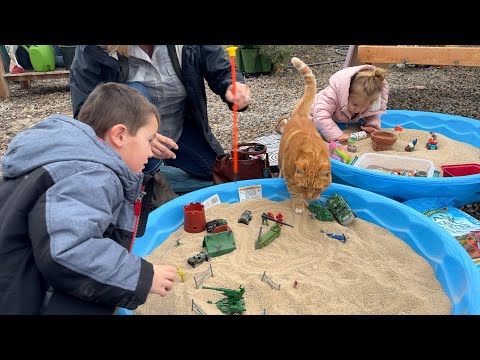 Sand Boxes in the Greenhouse & Flower Bed Cleanup!