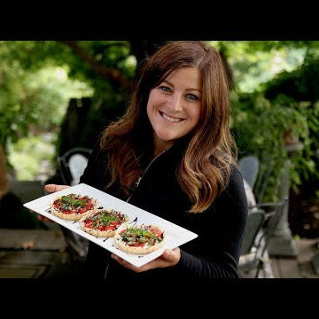 Basil Tartlets with a Sweet Balsamic Glaze!
