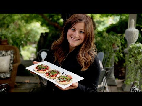 Basil Tartlets with a Sweet Balsamic Glaze!