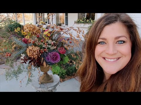 Making a Late Fall Arrangement from My Garden