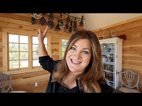 Harvesting Flowers & Making a Flower Drying Rack!