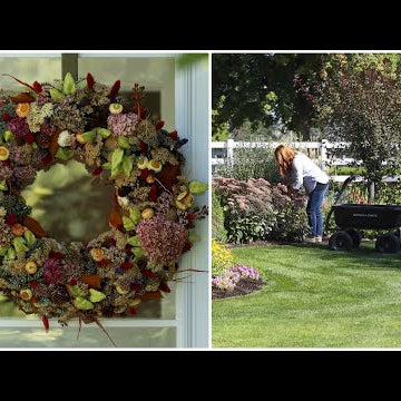 Gathering Things From the Garden to Make a Wreath!
