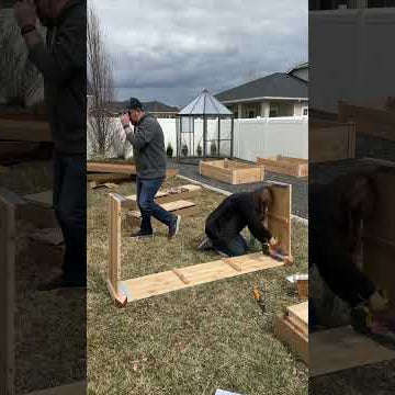 Installing Cedar Raised Beds for a Vegetable Garden!