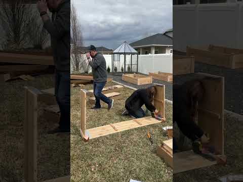 Installing Cedar Raised Beds for a Vegetable Garden!