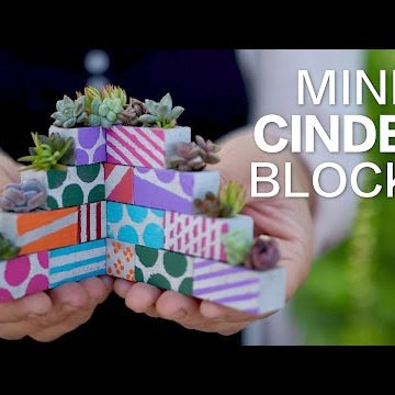 Mini Cinder Block Planter