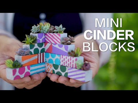 Mini Cinder Block Planter