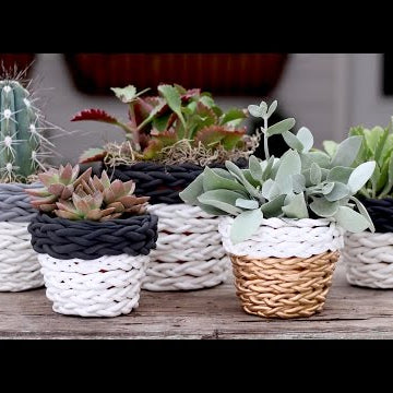 Braided Clay Planter