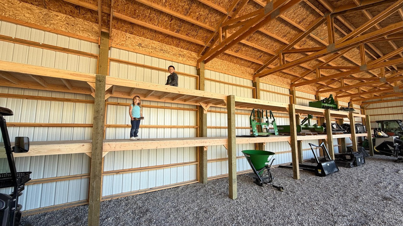 kids inside a wood ranch