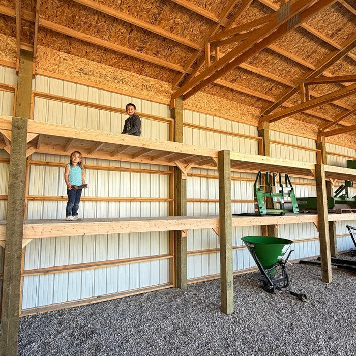 kids inside a wood ranch