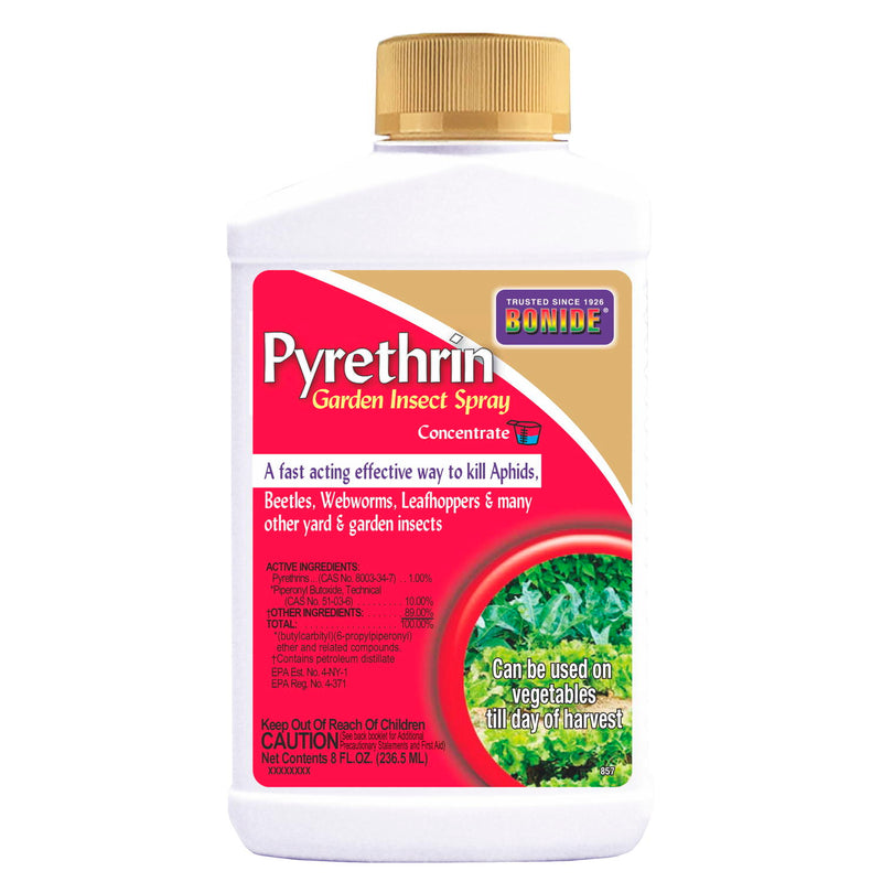 bug spray on vegetable garden Bonide Pyrethrin Garden Spray Concentrate 8 oz — Garden Answer