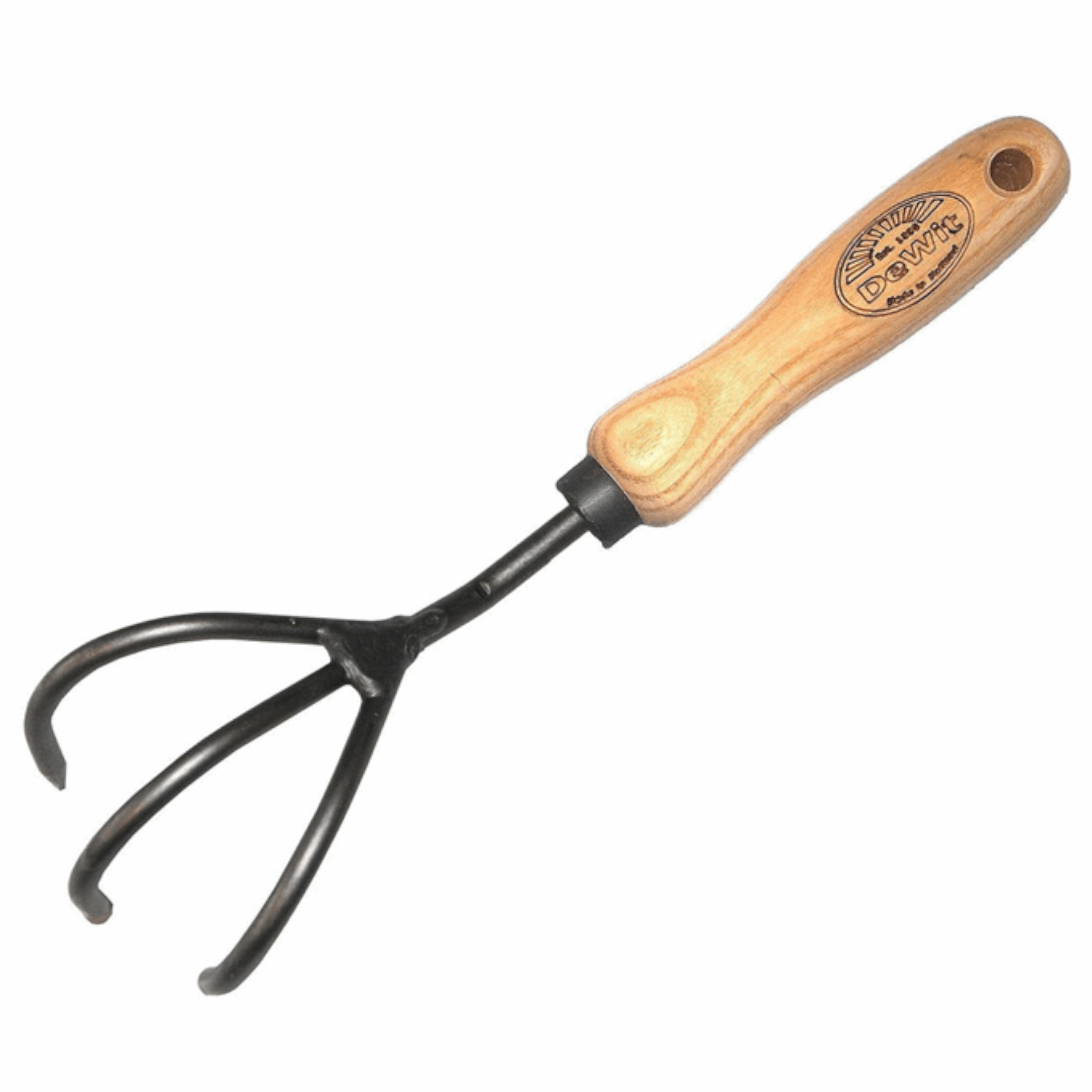 DeWit Hand 3-Tine Cultivator With Short Handle 11.5"
