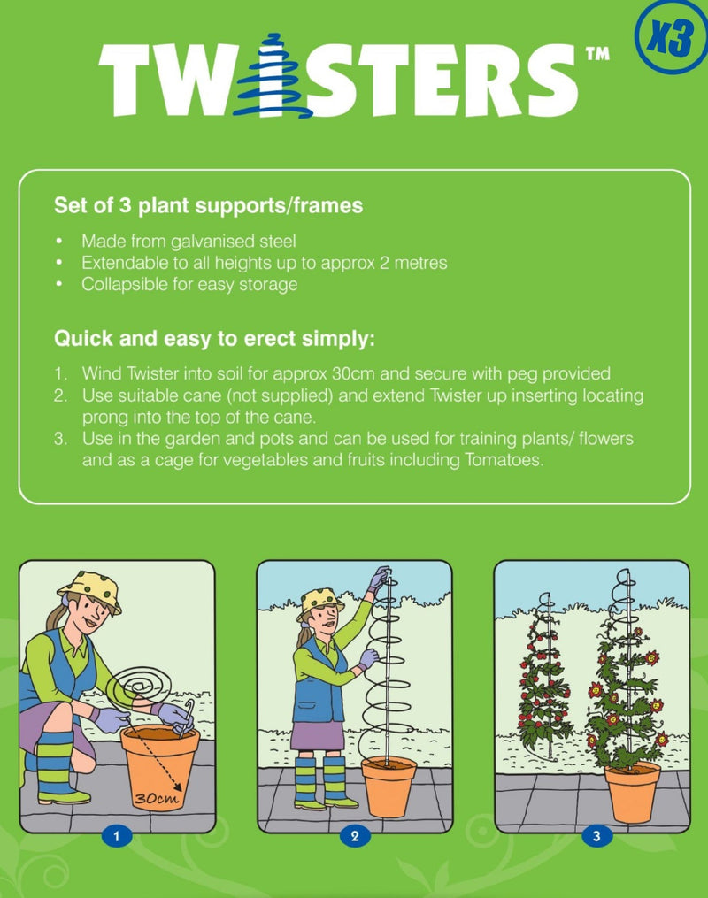 Twisters Extendable Plant Supports (Set of 3)
