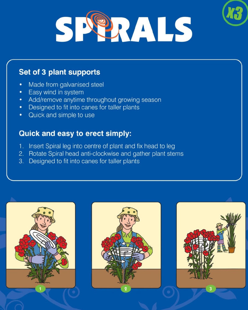 Spirals Multi-Stem Plant Supports (Set of 3)