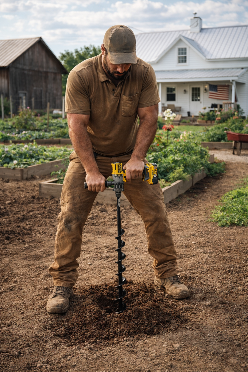 Power Planter Tree Planting Auger Bit (2” x Variable Length)