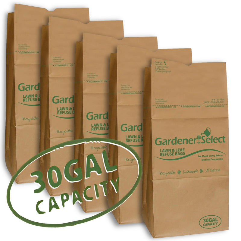 Gardener Select 30 gal Lawn Refuse Bag 5 Pack