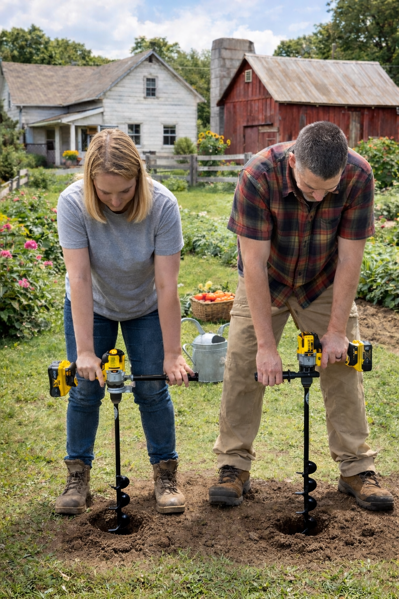 Power Planter Extended Length Bulb Auger (3" x Standing Length)