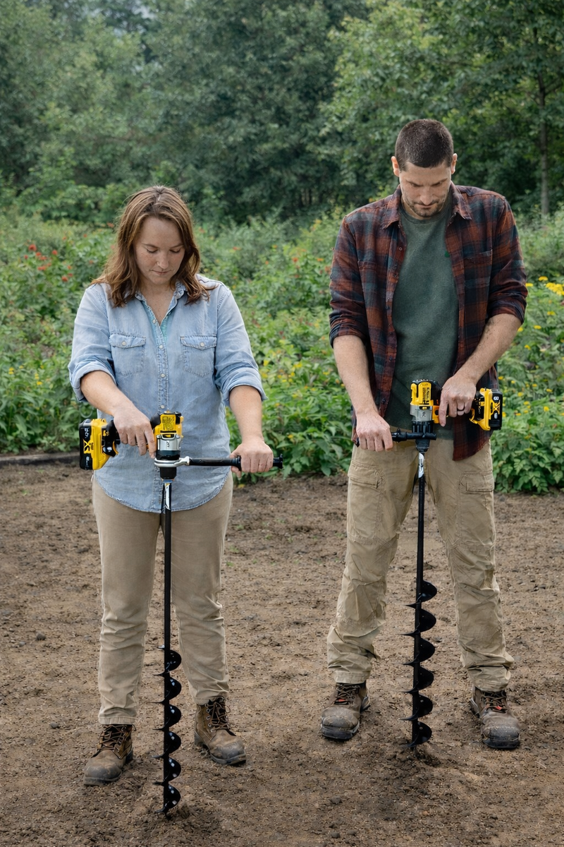 Power Planter Extended Length Bulb Auger (3" x Standing Length)
