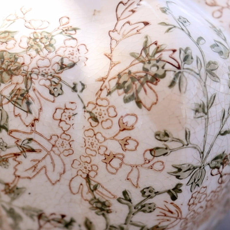 Taupe Floral Vase