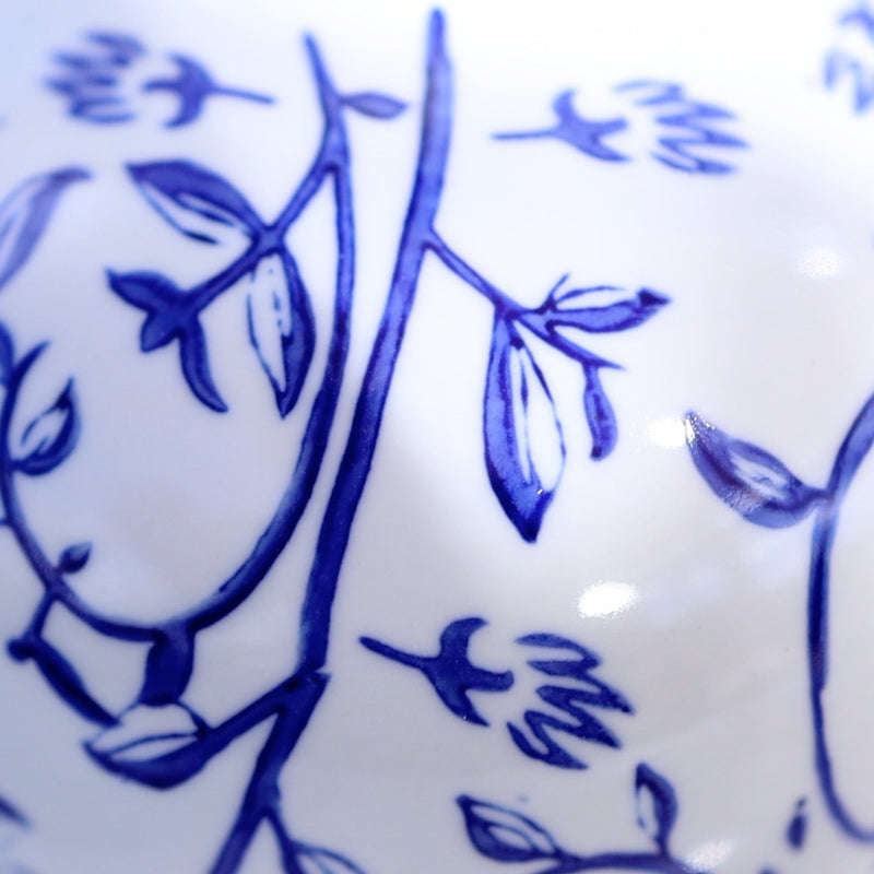 Blue and White 10" Vase