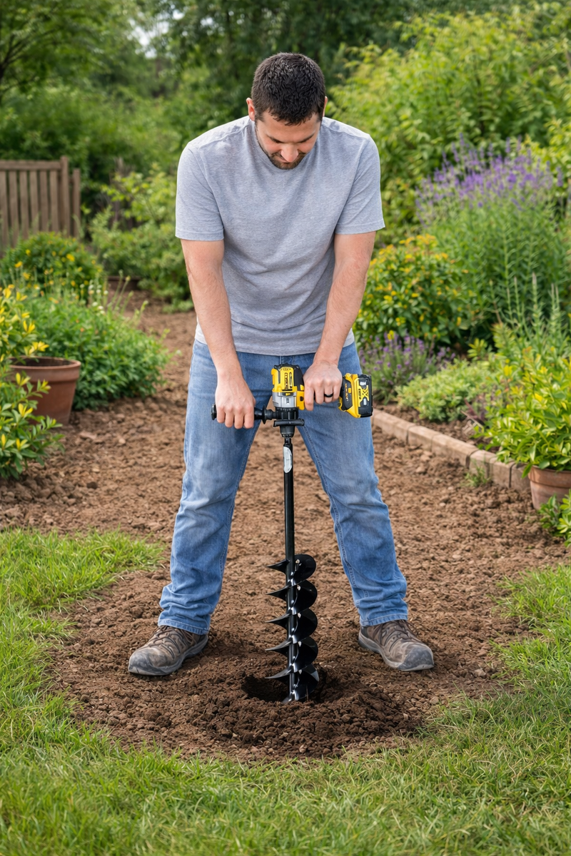 Power Planter Quart Pot Landscaping Auger (5” x 28”)