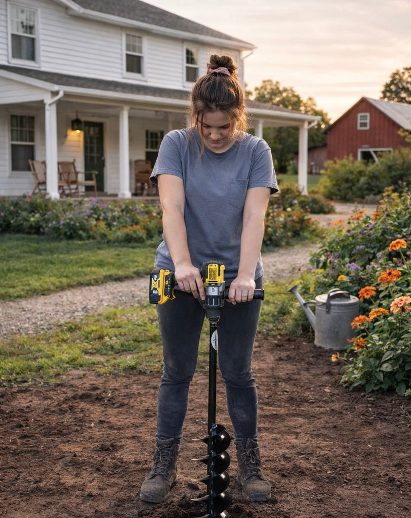 Power Planter Quart Pot Landscaping Auger (5” x 28”)