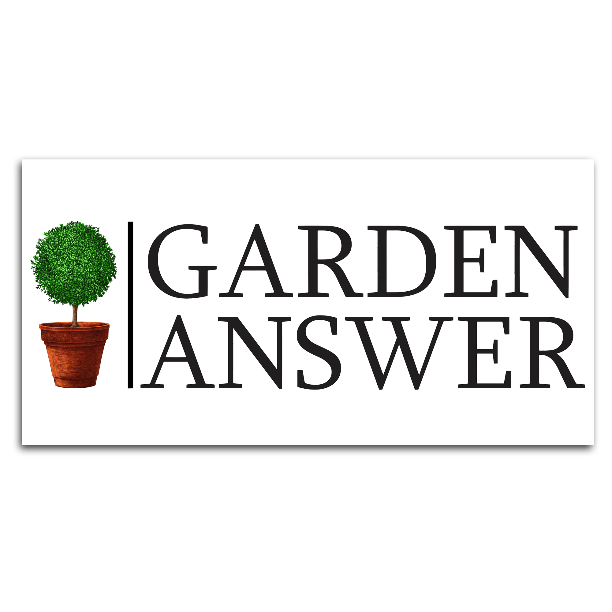 Garden Answer Sticker - White