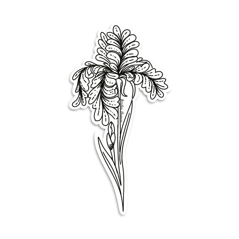 Iris Sticker - Black and White