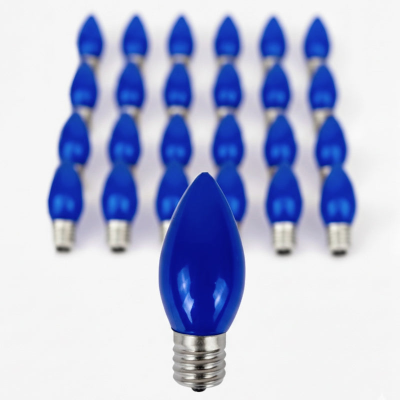 Shatterproof C9 LED Opaque Bulbs (25 Pack)