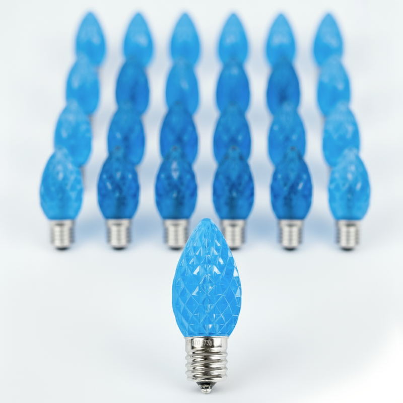 C9 LED Faceted Bulbs (25 Pack)