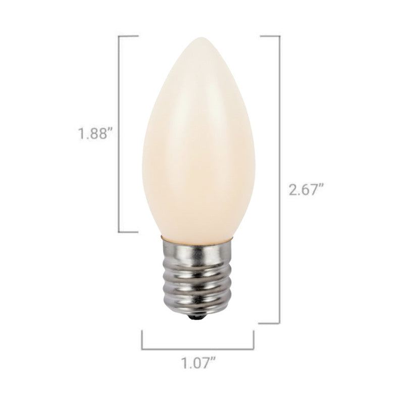 Shatterproof C9 LED Opaque Bulbs (25 Pack)