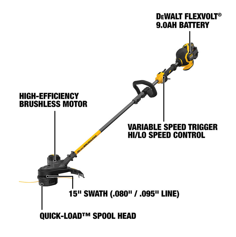 DEWALT DCST970X1 FLEXVOLT® 60V MAX* Cordless String Trimmer