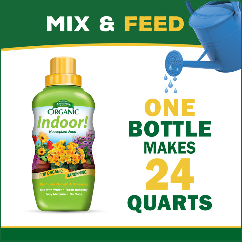 indoor plant liquid fertilizer Espoma Organic Indoor Concentrate Houseplant Food