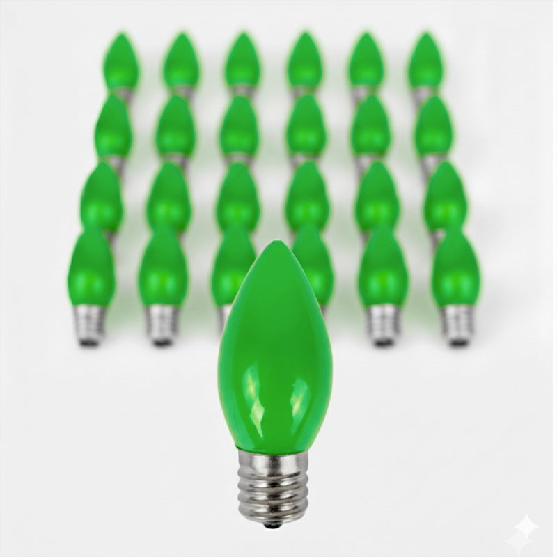 Shatterproof C9 LED Opaque Bulbs (25 Pack)