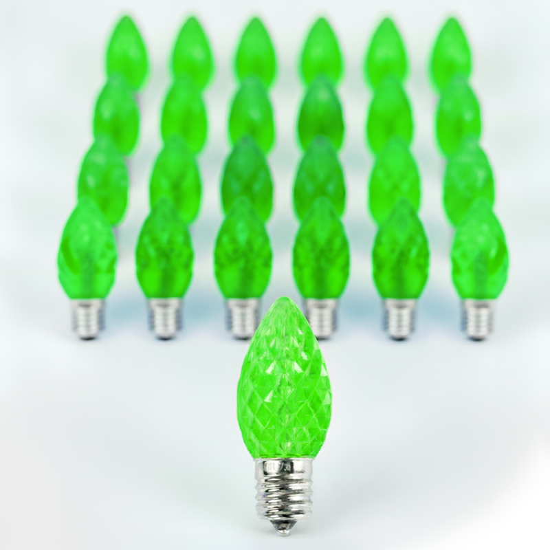 C9 LED Faceted Bulbs (25 Pack)