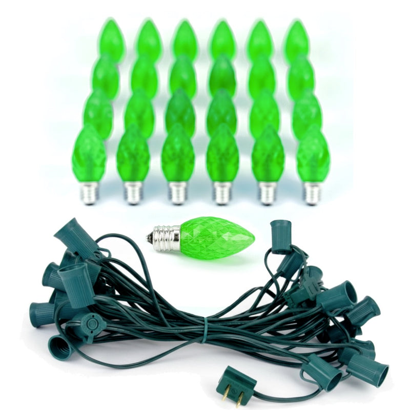 C9 LED Faceted String Light (25 Feet)