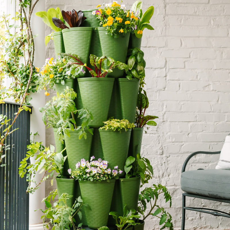 GreenStalk Evergreen 5 Tier Original Vertical Planter (Basket Weave Texture)