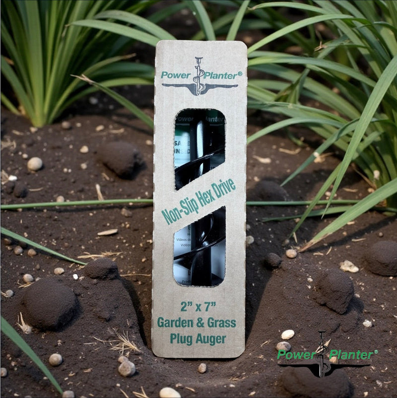 Power Planter Flower Planting Auger & Grass Plug Tool (2" x 7")
