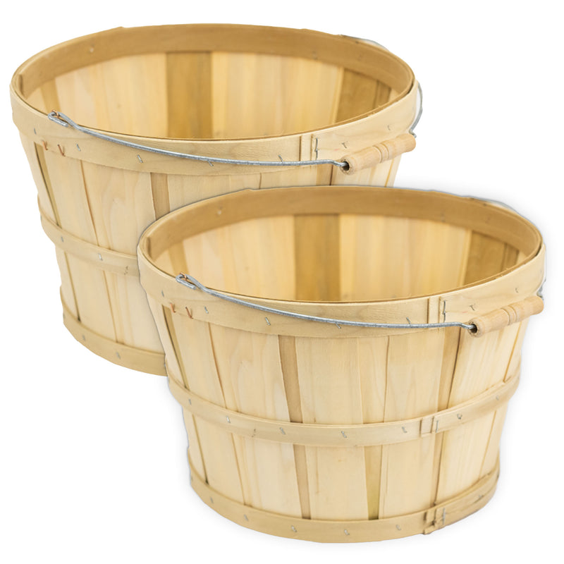 Large Harvest Baskets with Carry Handle (Set of 2)