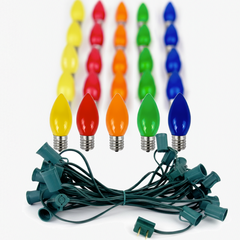 Shatterproof C9 Bulbs LED Opaque String Light (25 Feet)