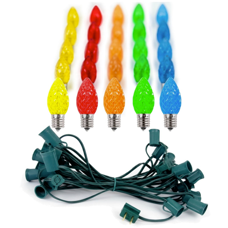 C9 LED Faceted String Light (25 Feet)
