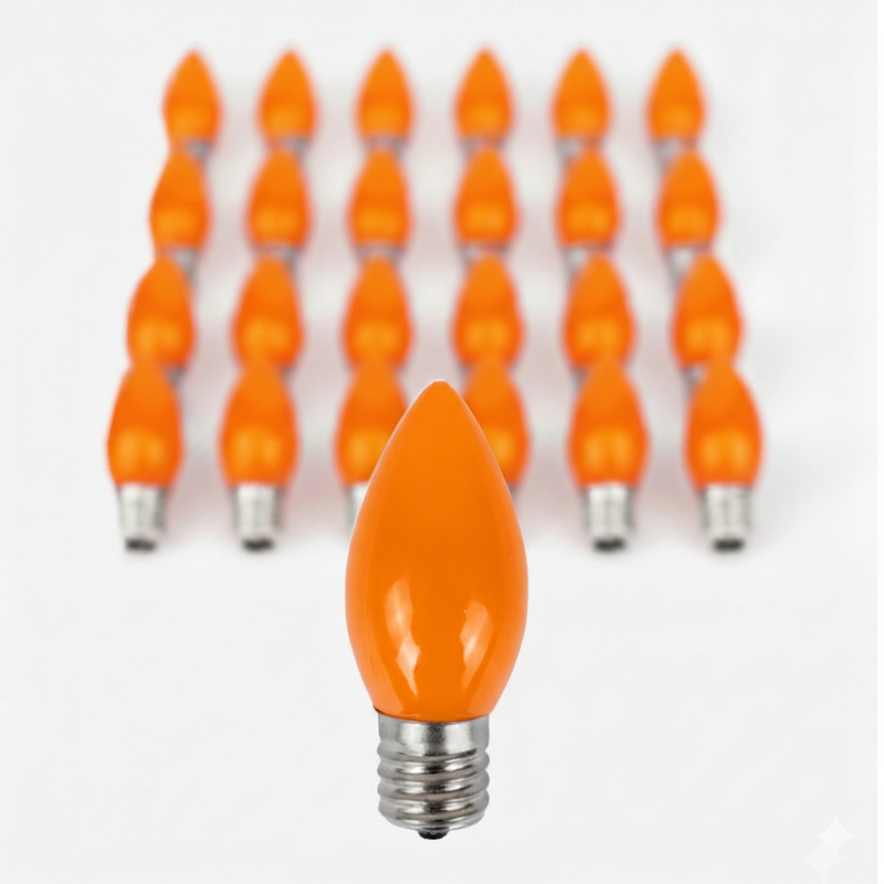 Shatterproof C9 LED Opaque Bulbs (25 Pack)