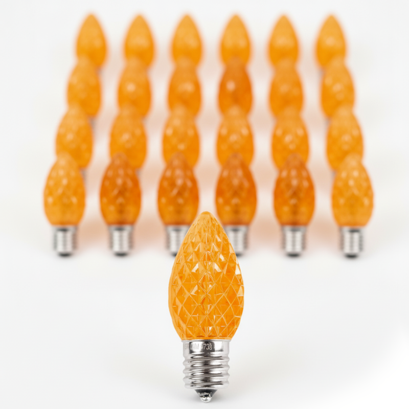 C9 LED Faceted Bulbs (25 Pack)