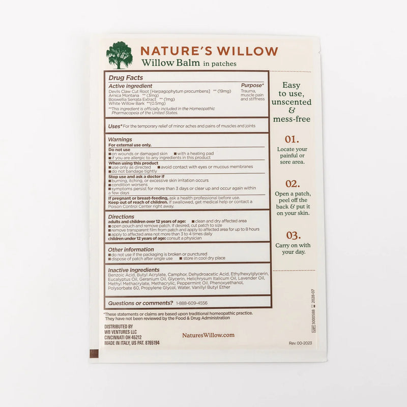 XL Natural Pain Relieving Patch (Pack of 6)