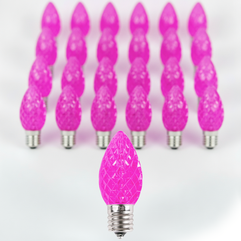 C9 LED Faceted Bulbs (25 Pack)
