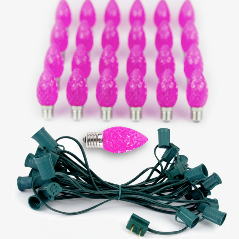 C9 LED Faceted String Light (25 Feet)