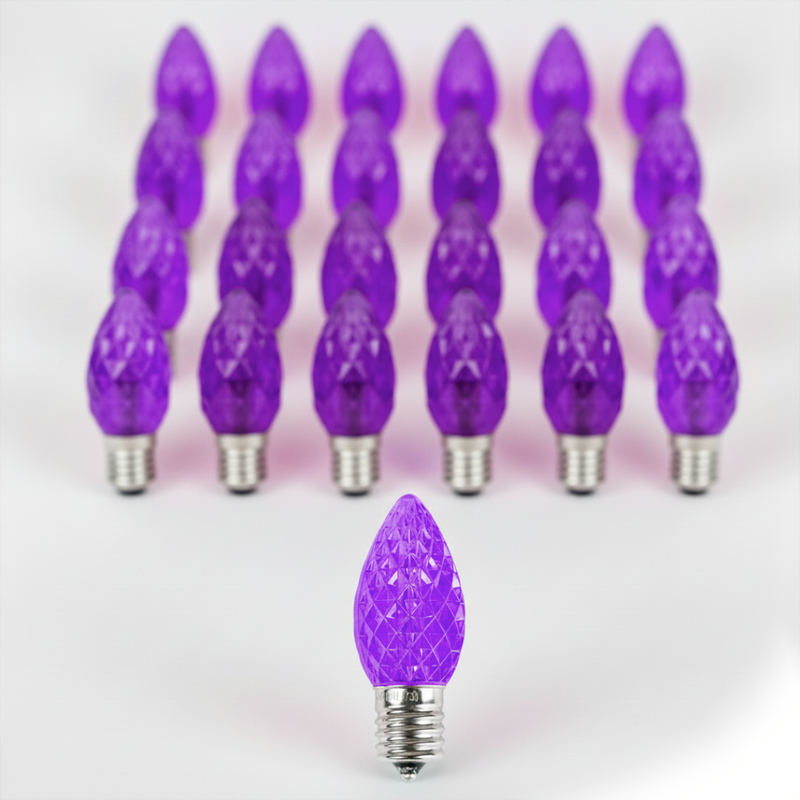 C9 LED Faceted Bulbs (25 Pack)